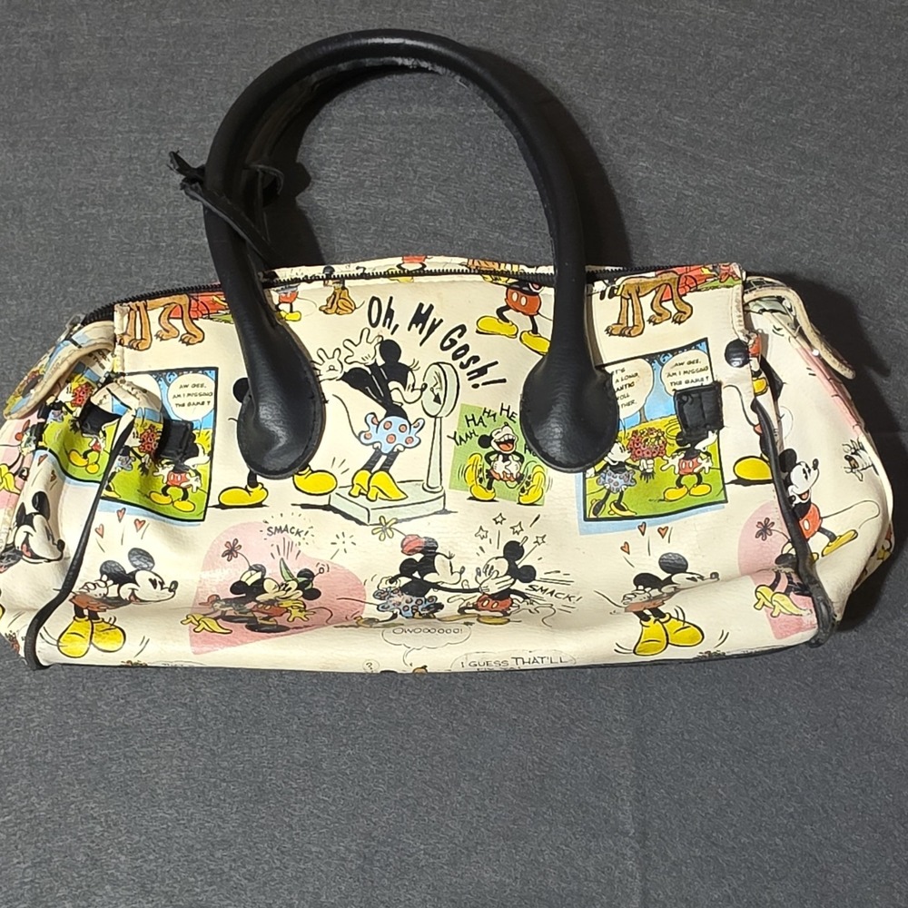 Accessory Innovations Disney Mickey Minnie Pluto Comic Print Medium Handbag - Picture 8 of 13